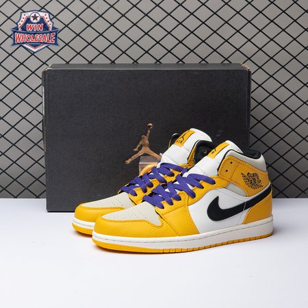 Air Jordan 1 Mid SE Lakers 852542-700 Unisex