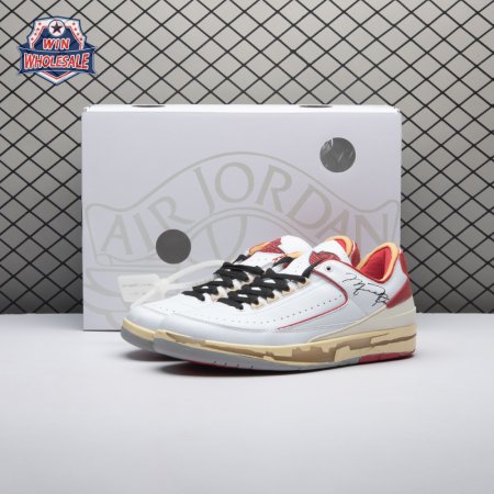 OFF-WHITE x Jordan 2 Retro Low SP White Red Unisex