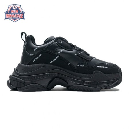 Balenciaga Triple S Logo Black 34-45