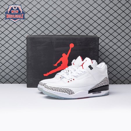 Jordan 3 Retro Free Throw Line White Cement 923096-101 Men's