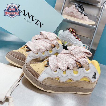 LANVIN Curb sneakers in Leather beige DRAG-H200509 35-45