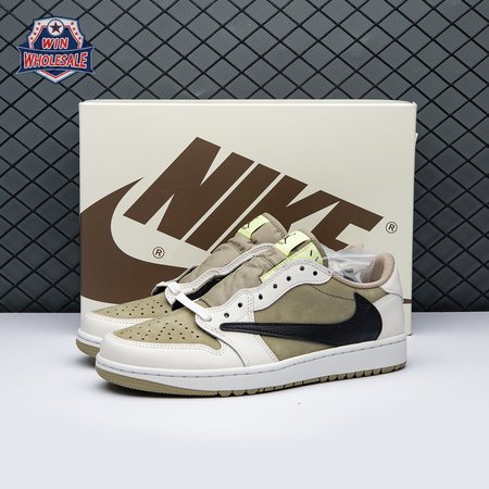 Jordan 1 Retro Low Golf Travis Scott Neutral Olive FZ3124-200 Unisex