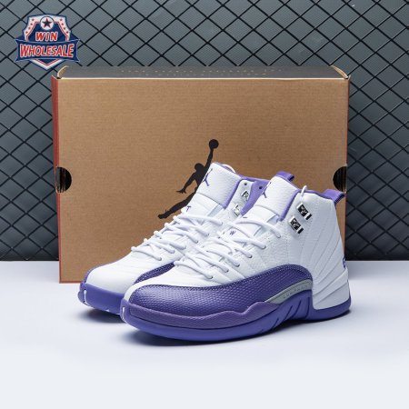 Air Jordan 12 White Purple Men's