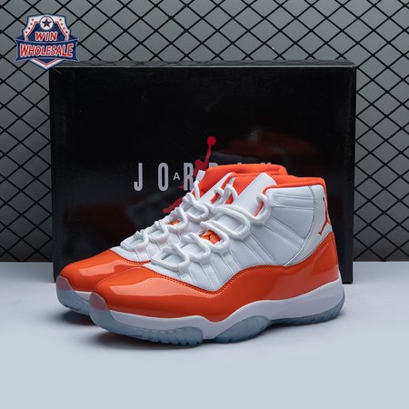 Air Jordan 11 Retro High 72-10 White Orange Men's