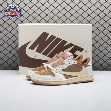 Jordan 1 Retro Low OG SP Travis Scott White Light Khaki DM7866-106 Unisex