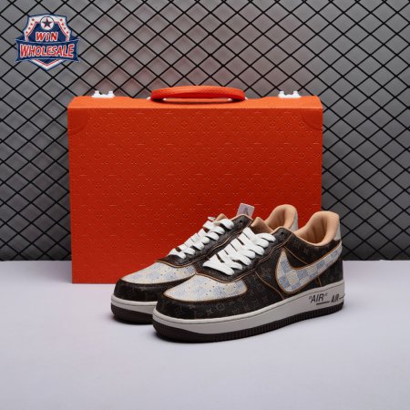 Nike Air Force 1 Low Monogram Brown Damier Azur Unisex (Special Box)