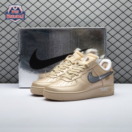 Off-White x Nike Air Force 1 07 Low Metal Gold OW Silver DX1419-900 Unisex