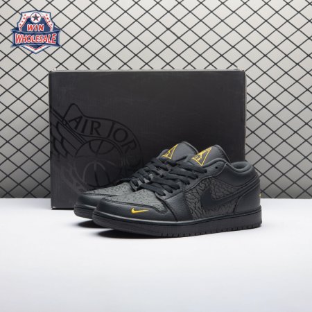 Jordan 1 Low Black Elephant Print IM6568-010 Unisex