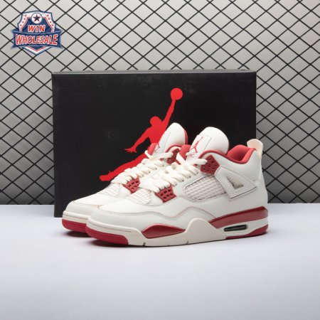 Jordan 4 Retro Pale Ivory Sierra Red HV0823-108 Unisex