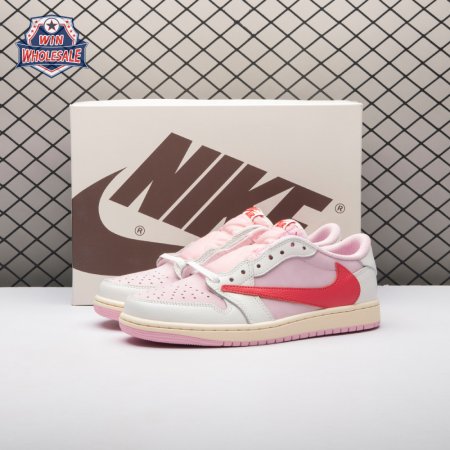 Travis Scott x Air Jordan 1 Low Shy Pink IQ7604-101 Unisex