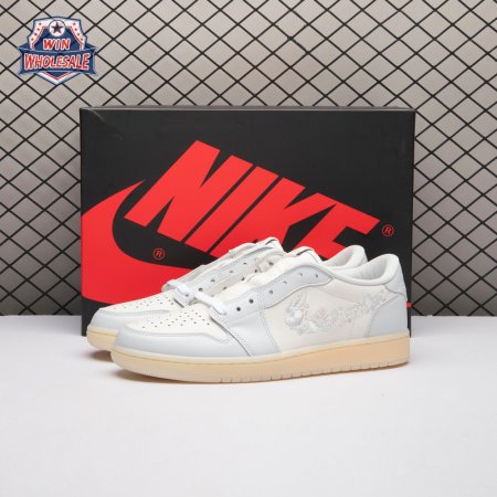 Jordan 1 Retro Low OG Rabbit Floral Swoosh IF4391-100 Unisex